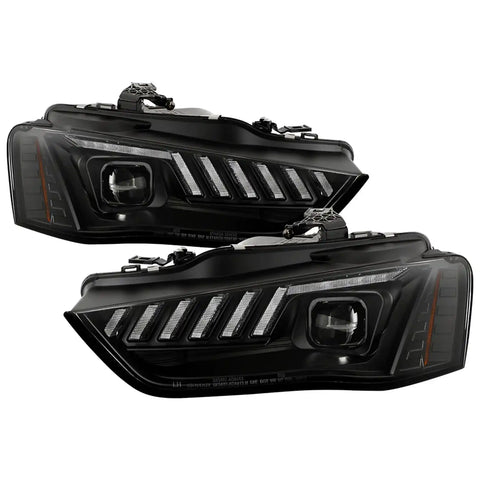 Spyder Auto 5088338 (Spyder Signature) Projector Headlights - Switch Back Sequential LED Turn Signal Black