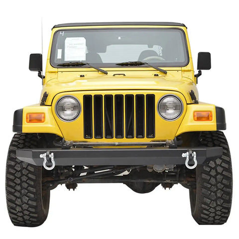 Paramount Automotive 51-0007 - 87-06 Jeep Wrangler YJ/TJ Classic Front Bumper w/ D-Ringss Black