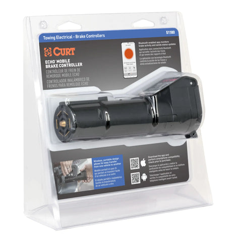 CURT 51180 Echo Mobile Brake Controller - 7-Way Wireless Bluetooth for Trailers