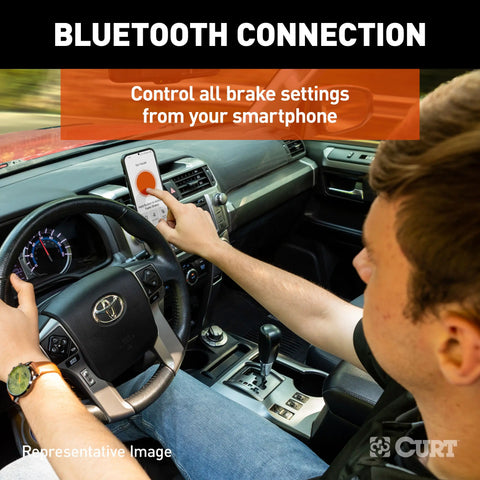 CURT 51190 - Echo Under-Dash Trailer Brake Controller Bluetooth Smartphone Connection