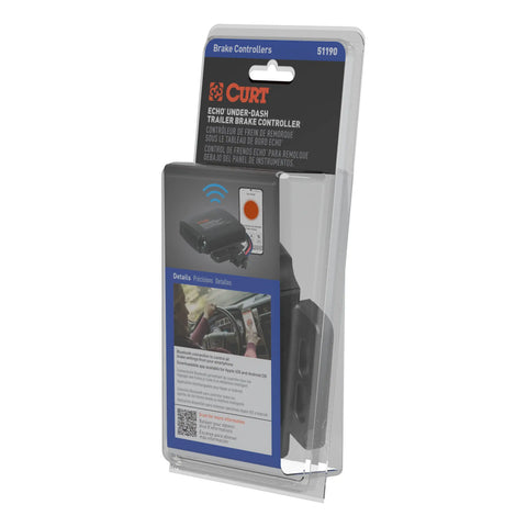 CURT 51190 - Echo Under-Dash Trailer Brake Controller Bluetooth Smartphone Connection