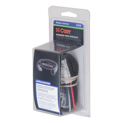 CURT 51516 - Quick Plug Universal Electric Trailer Brake Controller Wiring Harness
