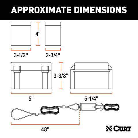 CURT 52041 - Soft-Trac 1 Trailer Breakaway Switch Kit System with Battery