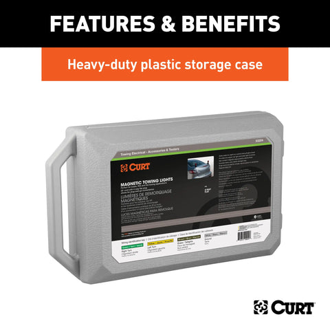 CURT 53204 - Magnetic Tow Lights with Storage Case