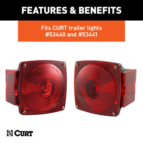 CURT 53515 - Replacement Red Side Trailer Light Lens