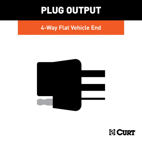 CURT 55361 - Custom Wiring 4-Way Flat Select Nissan Pathfinder Altima Sedan Infiniti QX4