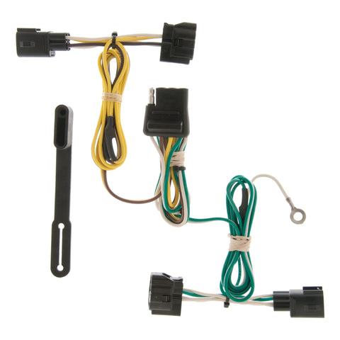CURT 55363 - Custom Wiring Harness 4-Way Flat Output Select Jeep Wrangler TJ