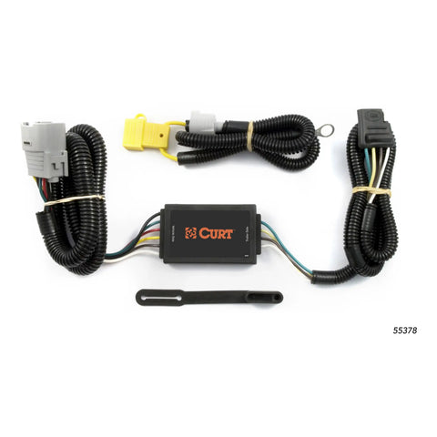 CURT 55378 - Custom 4-Flat Select Toyota Tundra OEM Tow Package Required