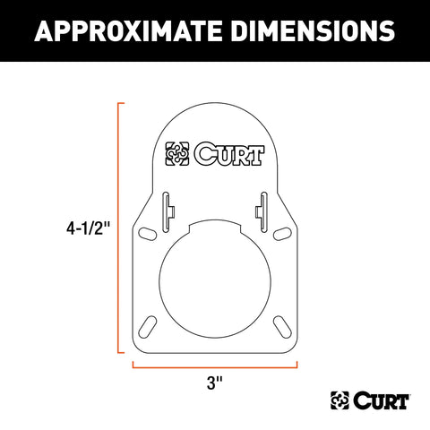 CURT 55417 - Truck Bed 7-Way Opening Cover Plate Compatible with Chevrolet GMC