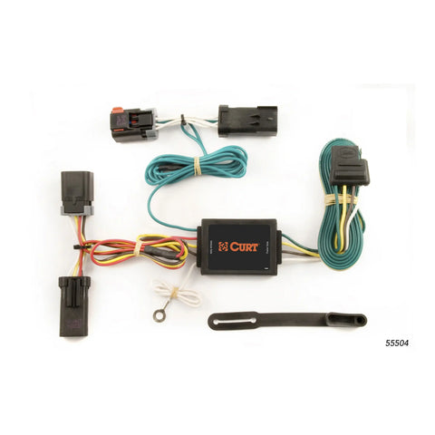 CURT 55504 - Custom Wiring Harness 4-Way Flat Output Select Dodge Ram 1500 2500 3500