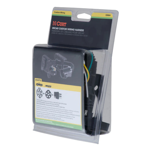 CURT 55664 - Dual-Output 6/4-Way Connector (Plugs into USCAR)