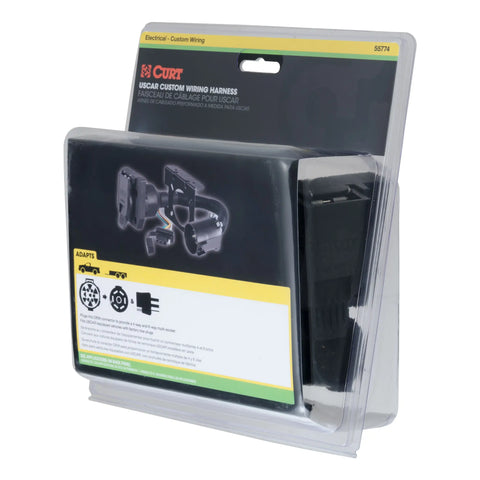 CURT 55774 - Dual-Output 7/4-Way Connector (Plugs into USCAR)