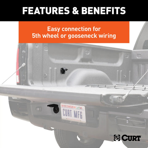 CURT 56070010 - 7ft. Custom Wiring Extension Harnesses (Adds 7-Way RV Blade to Truck Bed 10-Pac