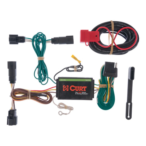 CURT 56120 - Custom Wiring Harness 4-Way Flat Output Select Ford Edge