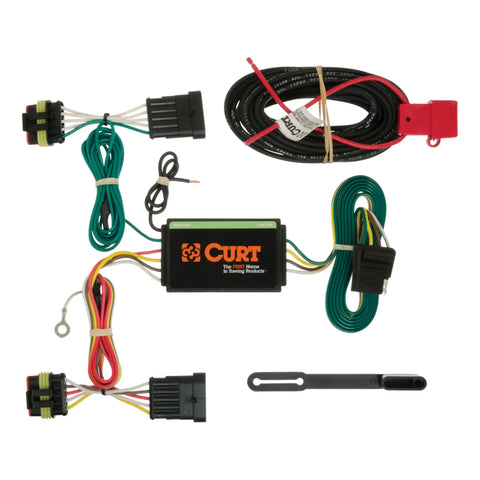 CURT 56193 - Custom Wiring Harness 4-Way Flat Output Select Fiat 500L
