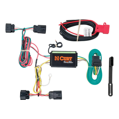 CURT 56211 - Custom Wiring Harness 4-Way Flat Output Select Chrysler 200 Dodge Avenger