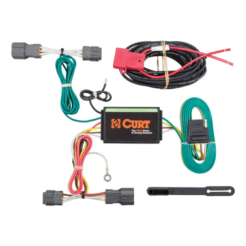 CURT 56220 - Custom Wiring Harness 4-Way Flat Output Select Kia Rondo Soul