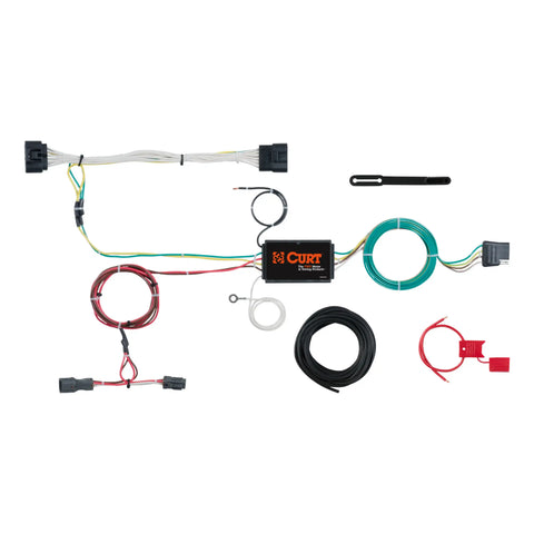 CURT 56251 - Custom Wiring Harness 4-Way Flat Output Select Kia Sportage
