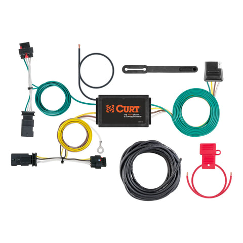 CURT 56369 - Custom Wiring Harness 4-Way Flat Output Select Jeep Compass
