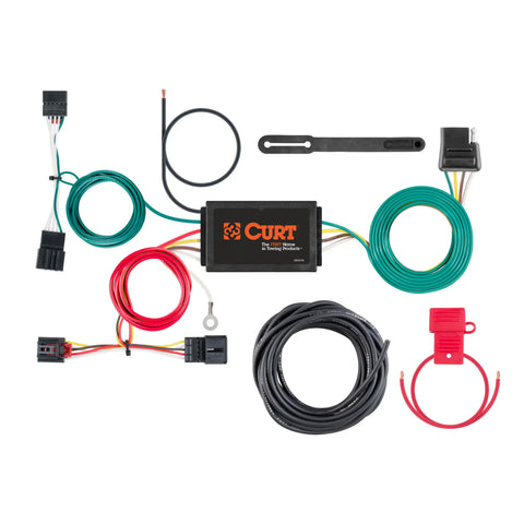 CURT 56380 - Custom Wiring Harness 4-Way Flat Output Select Volkswagen Beetle