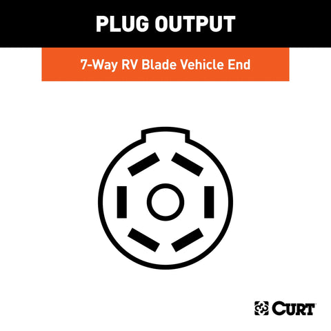 CURT 56401 - Custom 7-Way RV Blade Select Nissan Pathfinder OEM Tow Package Required