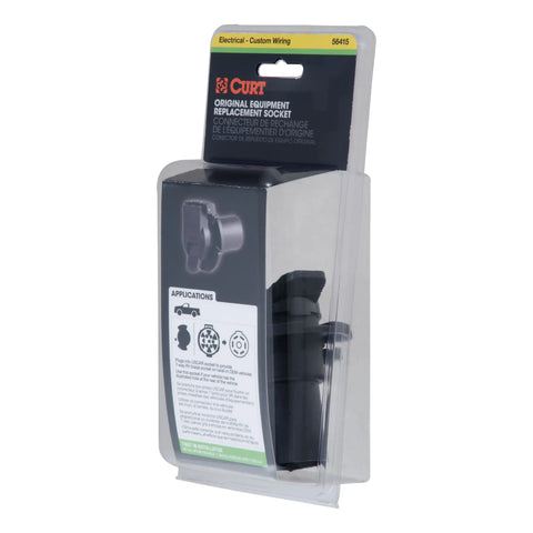 CURT 56415 - Replacement OE 7-Way RV Blade Socket (Twists into USCAR)