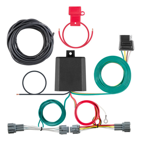 CURT 56418 - Custom Wiring Harness 4-Way Flat Output Select Nissan Kicks