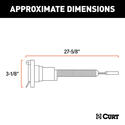 CURT 57186 - 4-Way Flat Electrical Adapter with Brake Controller Wiring
