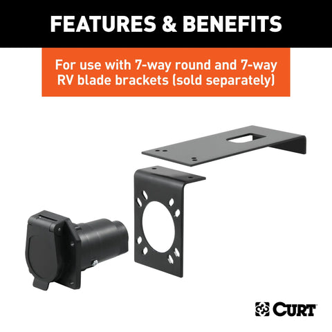 CURT 57201 - Connector Bracket Mounts for 7-Way Brackets (12-Pack)