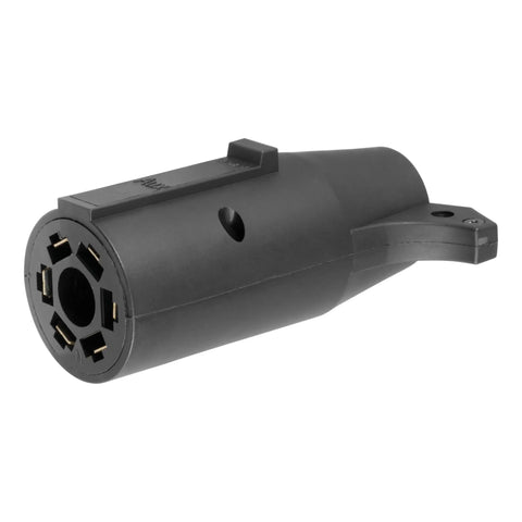 CURT 57260 - Adapter (7-Way RV Blade to 6-Way Round Trailer Center Pin Auxiliary)