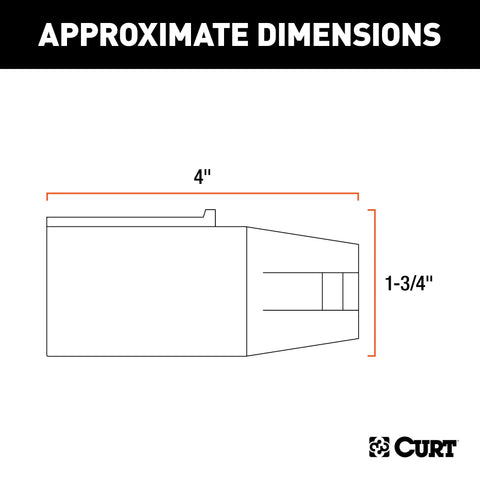 CURT 57260 - Adapter (7-Way RV Blade to 6-Way Round Trailer Center Pin Auxiliary)
