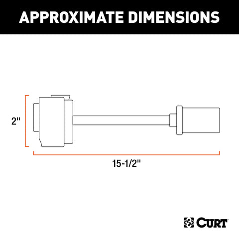 CURT 57300 - 8-Prong Factory Harness Adapter (Rectangular to USCAR Socket)