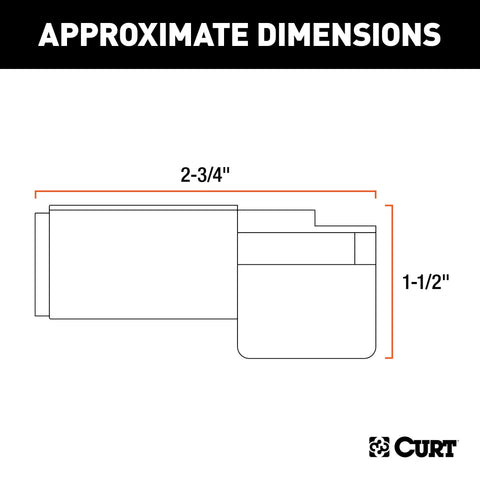 CURT 57621 - 6-Way Round Vehicle Side to 4-Way Flat Trailer Wiring Adapter