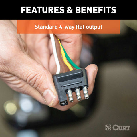 CURT 58032 - Trailer-Side 4-Pin Flat Wiring Harness with 48-Inch Wires