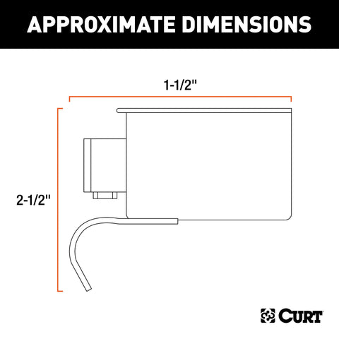 CURT 58190 - Trailer-Side 7-Pin RV Blade Wiring Harness Connector