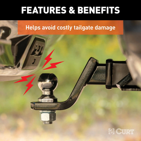 CURT 58266 - Protective MultiPro/Multi-Flex Tailgate Sensor with 2-1/2in. Hitch Cap