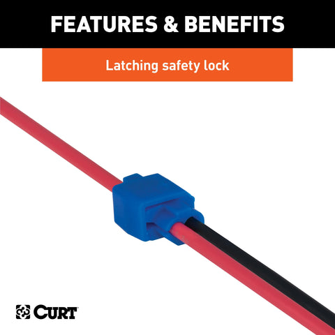 CURT 58280 - 18-14 Gauge Blue Scotch Snap Lock Wire Connectors 100-Pack
