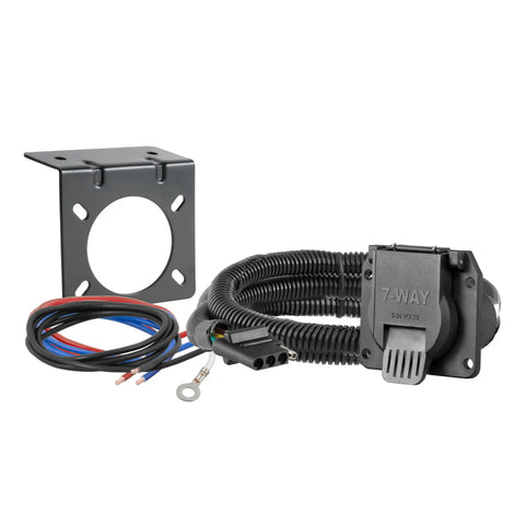CURT 58980 - Dinghy Towing Electrical Adapter (4-Way Flat Vehicle to 7-Way RV Blade)