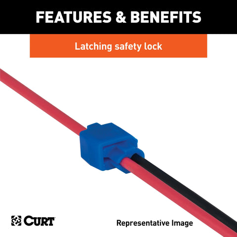 CURT 59906 - 18-14 Gauge White Scotch Snap Lock Wire Connectors 100-Pack