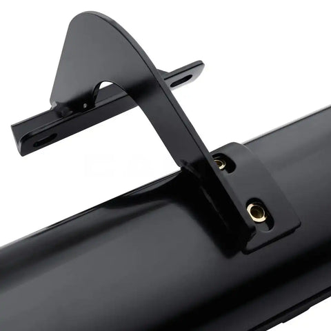 TrailFX A7031B - 5 Inch Oval Straight Powder Coated Black Steel Rocker Panel Mount Crew Cab Pickup