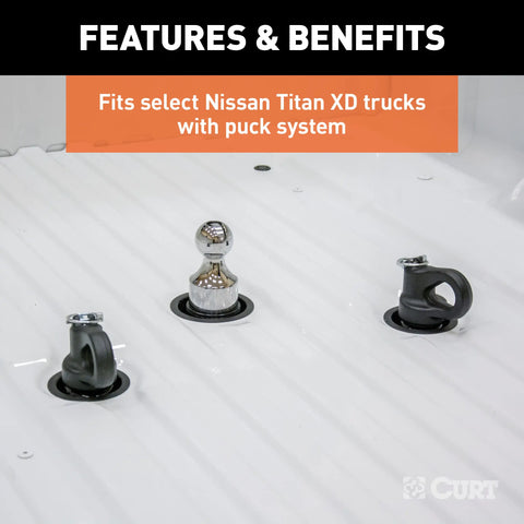 CURT 15923 Universal Weld-On Trailer Hitch, 2-1/2 Receiver (Up to 44 Frames, 9 Drop)