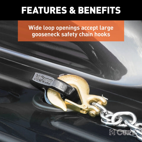 CURT 60698 - OEM Puck System Gooseneck Safety Chain Anchors Ram (38K)