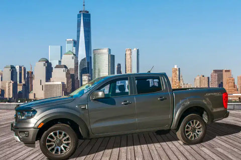 EGR 573555 -19-22 Ford Ranger In-Channel Window Visors Front/Rear Set Matte Black Crew Cab