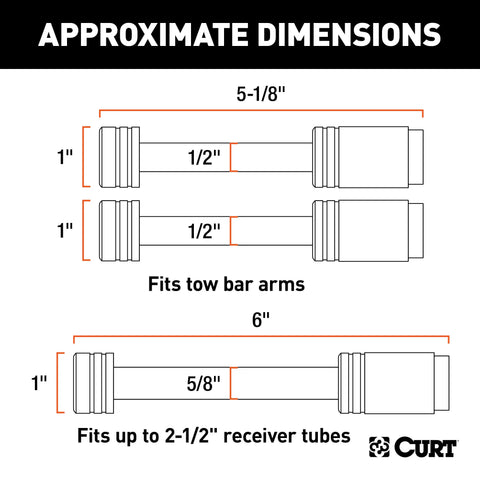 CURT 70005 - Rambler RV Tow Bar Lock Set 3-Pack Keyed-Alike