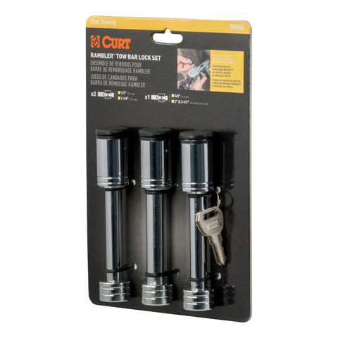 CURT 70005 - Rambler RV Tow Bar Lock Set 3-Pack Keyed-Alike