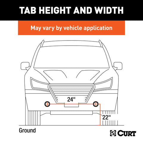 CURT 70119 - Custom Tow Bar Base Plate Select Ford Fiesta