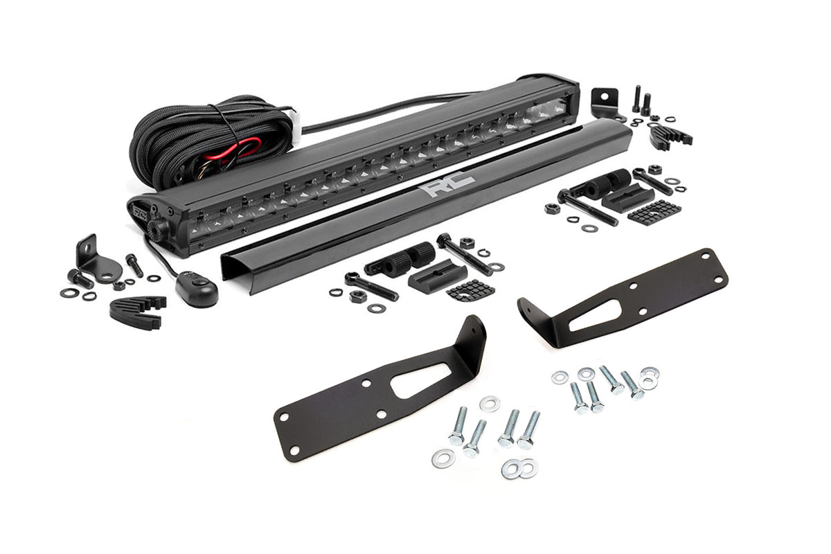 LED Light Kit | Bumper Mount | 20" Black Single Row | Ram 2500 (03-10)/2500 (11-18)/3500 (11-18) 