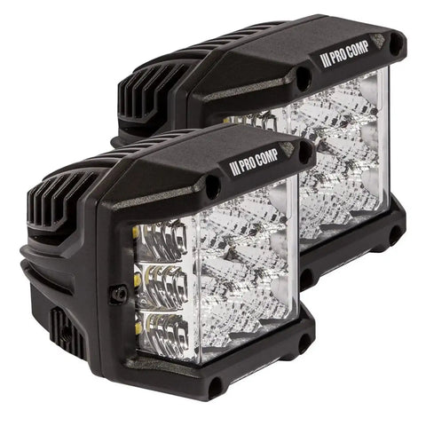 Pro Comp Suspension 76411P 2X2 Wide Angle Cube Led Combo Pair (Black)