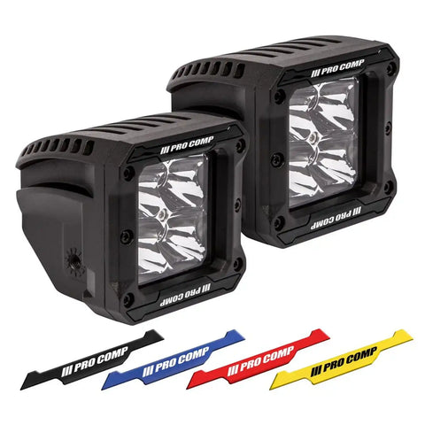 Pro Comp Suspension 76414P 2X2 Square 3W Led Spot Pair