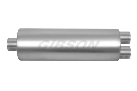 Gibson Performance Exhaust 789800S SFT Superflow Center/Dual Round Muffler Stainless